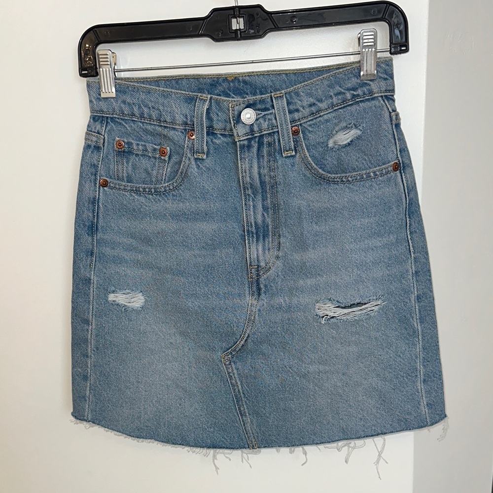 Signature by Levi Strauss Light Blue Mini Skirt